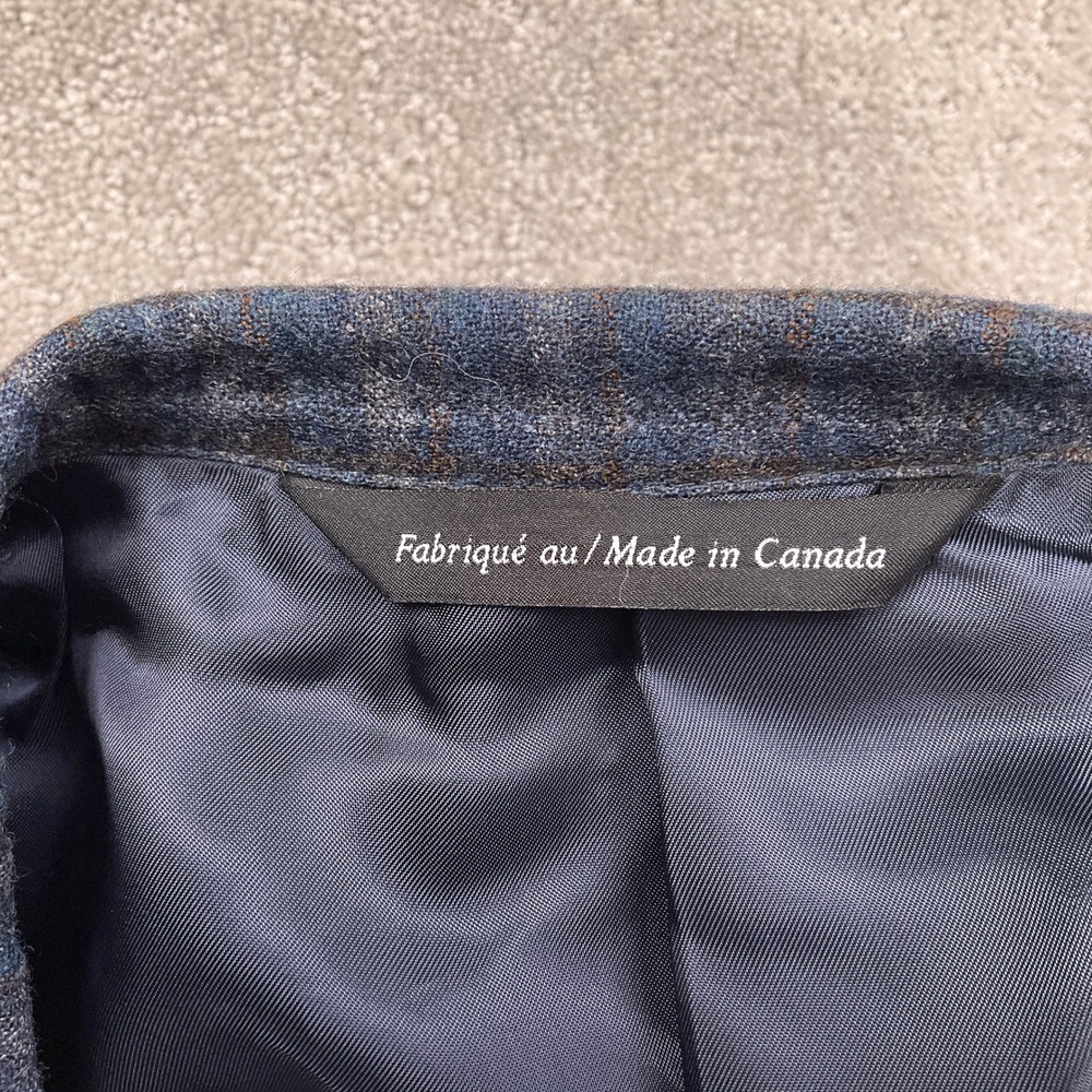 Coppley Blazer Mens 48R Blue Brown Plaid Bespoke Gibson Reda Super 130s Wool - Picture 7 of 12